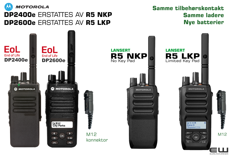 Motorola lanserer R5 NKP og R5 LKP - erstatter populære DP2400e og DP2600e