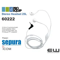 ProEquip Stereoheadset 25L Listen Only (iPhone type, 2,5mm)