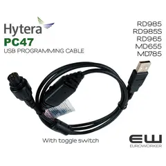 Hytera PC47 USB programmeringskabel til RD985, RD985S, MD785, RD965, MD655