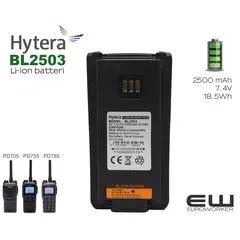 Hytera BL2503 batteri - 2500 mAh (PD7-serie, PD9-serie)