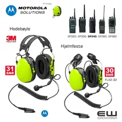 3M Peltor CH-3 Motorola GP340 Industriheadset (PTT)