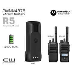 Motorola PMNN4878 batteri til R5-serien
    Lithium
    2400mAh
    IP67