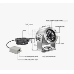 RoyalTool DZ-10010-ES Underwater camera IP Ф70mm w/ 20m kable /2MP resolution /2.8mm Fix lens