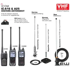 VHF Airband Radio - Ekstern Antennekit (Bygg og Kjøretøy)