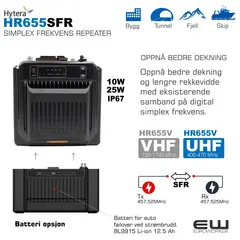 HR655 med Single Frequency Repeater Licence