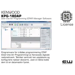 Programvare for trådløs programmering OTAP
(Over-the-Air Programming) av Kenwoods digitale
radionettverk. Tekniker sentralt kan oppdatere og
konfigurere radioer eksternt, uten å måtte koble
dem til en datamaskin fysisk.