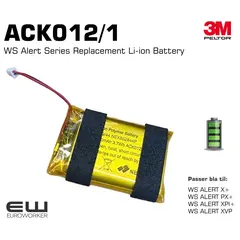 Peltor batteripakke Li-Ion til WS Alert X+, XP+, XPI+