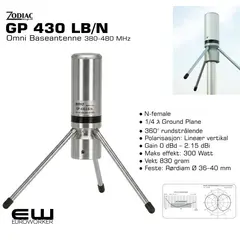 Sirio GP 430 LB/N  Omni Baseantenne 380-480 MHz