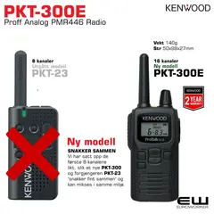Kenwood PKT-23 PMR Lisensfri Radio (analog)