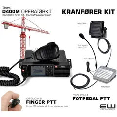 Zodiac D400M - Krankit - Operatørkit (Finger PTT, Foot PTT)