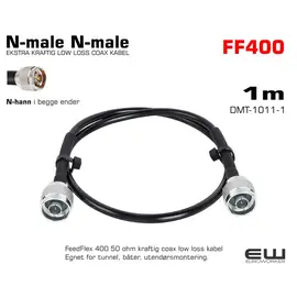 25m
    LOW LOSS COAX KABEL
    N-male N-male kontakt i begge ender
    50 ohm kraftig coax low loss kabel
    Egnet for tunnel, båter, utendørsmontering.