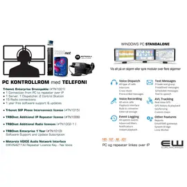 PC KONTROLLROM med TELEFONI (TRBOnet Dispatch Enterprise - Grunnpakke - #TN1001)