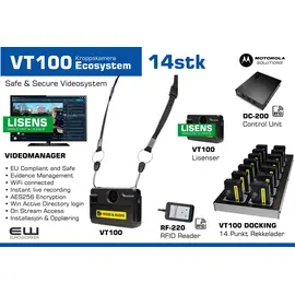 14 kit - Motorola VT100 Kroppskamera - Safe & Secure Ecosystem