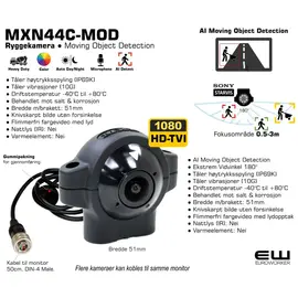 MXN44C-MOD ● Heavy Duty Ryggekamera ● 180° AI Moving Object Detection