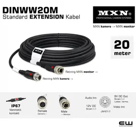 mxn DINWW20M EXTENSION SKJØTEKABEL FORLENGELSESKABEL  fra euroworker.cpt