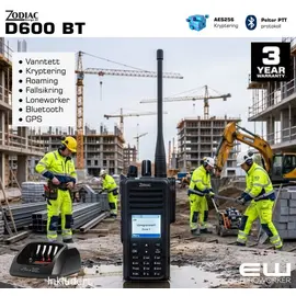 Zodiac D600 BT håndholdt terminal (IP67, DMR, Roaming, Bluetooth, AES256 Kryptering)