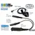 ProEquip PRO-2 Wire STP inkl. finger-PTT 150cm kabel 2-split kabel med 2.5mm anslutning för headset och 3.5mm anslutning av trådbunden PTT, 150 cm lång kabel.