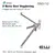 3 Beins Gavl Veggbeslag for Antenne
    3-legged end-wall fitting 27-40 cm.
    Builds out 27-40cm
    Galvanized steel
    Mast diam 38~52 mm
    Dim. 34.5 cm/18.5 cm between legs