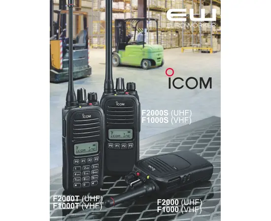 Icom F2000 (UHF) & F1000 (VHF) Vanntett (IP67) Analog Håndholdt Radio