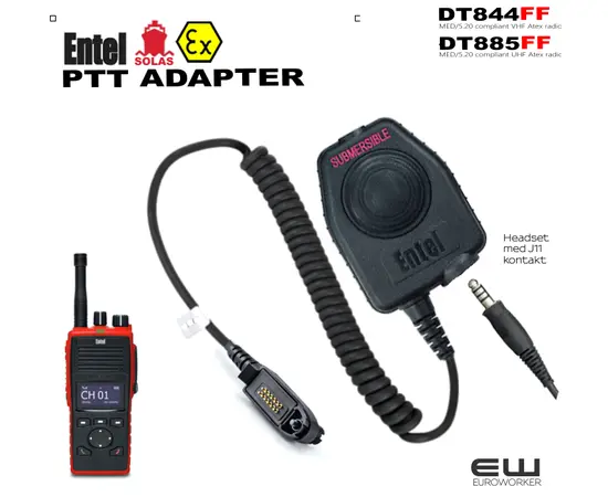 Entel DT885FF Maritim UHF Atex (Røykdykker, 2W, Solas, Med 2.0), 3 image