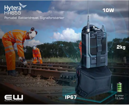 Hytera HR655 - Portabel Batteridrevet Signalforsterker (UHF)