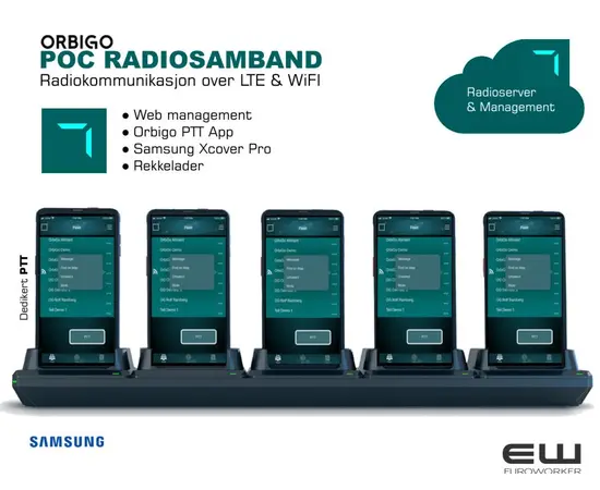 Orbigo og Samsung Xcover Pro - EUROWORKER