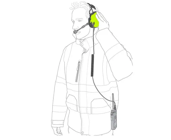 3M Peltor CH-3 Hytera PD4/BD615/TC610 Industriheadset (PTT)