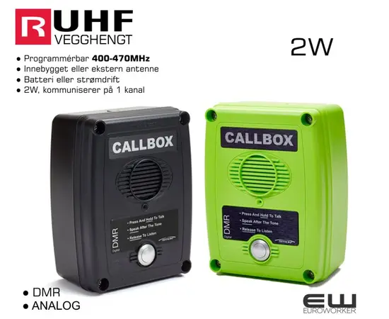 Ritron - Kunderadio - callbox - intercom calling publikumsradio Wall Mount UHF 400-470MHz (Analog, DMR) euroworker