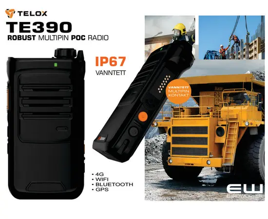 Telox TE390 Multipin Robust Håndholdt POC terminal (4G, WiFi)