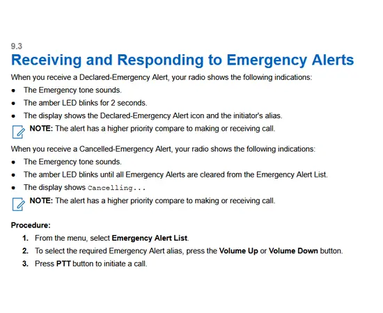 Motorola Wave PTX - Safeguard - Alarm - Emerguency MTPTT - POC - initiate alarm emergency