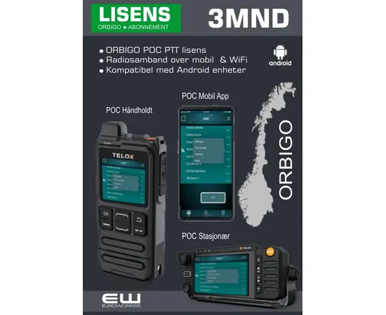 OrbiGo PTT - POC Android Abonnement (3 mnd)