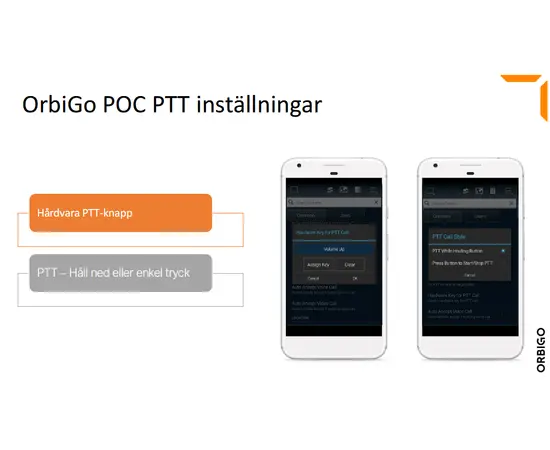 OrbiGo PTT - POC Android Abonnement (3 mnd)