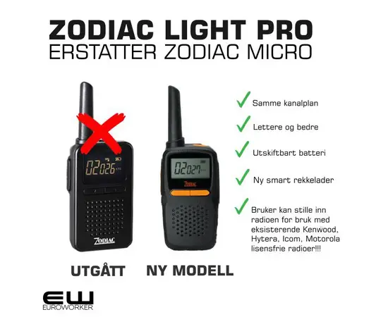 Zodiac Light Pro Butikksamband Duopack (446MHz & 444MHz)
