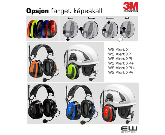 3M Peltor WS Alert XP+ Industri Bluetooth Headset_MRX21P3E2WS7_MRX21A2WS7_euroworker