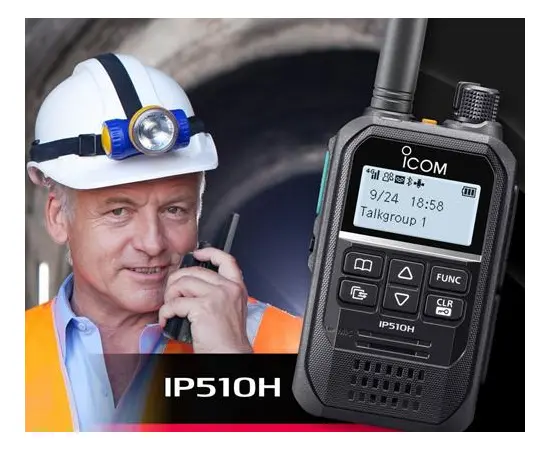 Icom IP510H bærbar hybridradio med montert SIM