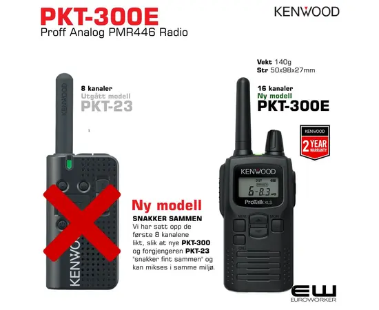 Kenwood PMR PKT300 Publikumsvennlig Butikksamband