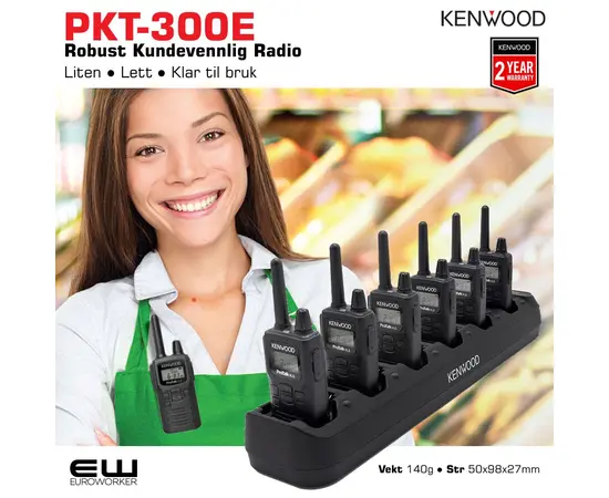 Kenwood PKT-300E PMR446 Analog Radio: Liten, Enkel og Klar til Bruk!